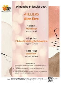 Ateliers Bien Etre Dimanche 19 Janvier